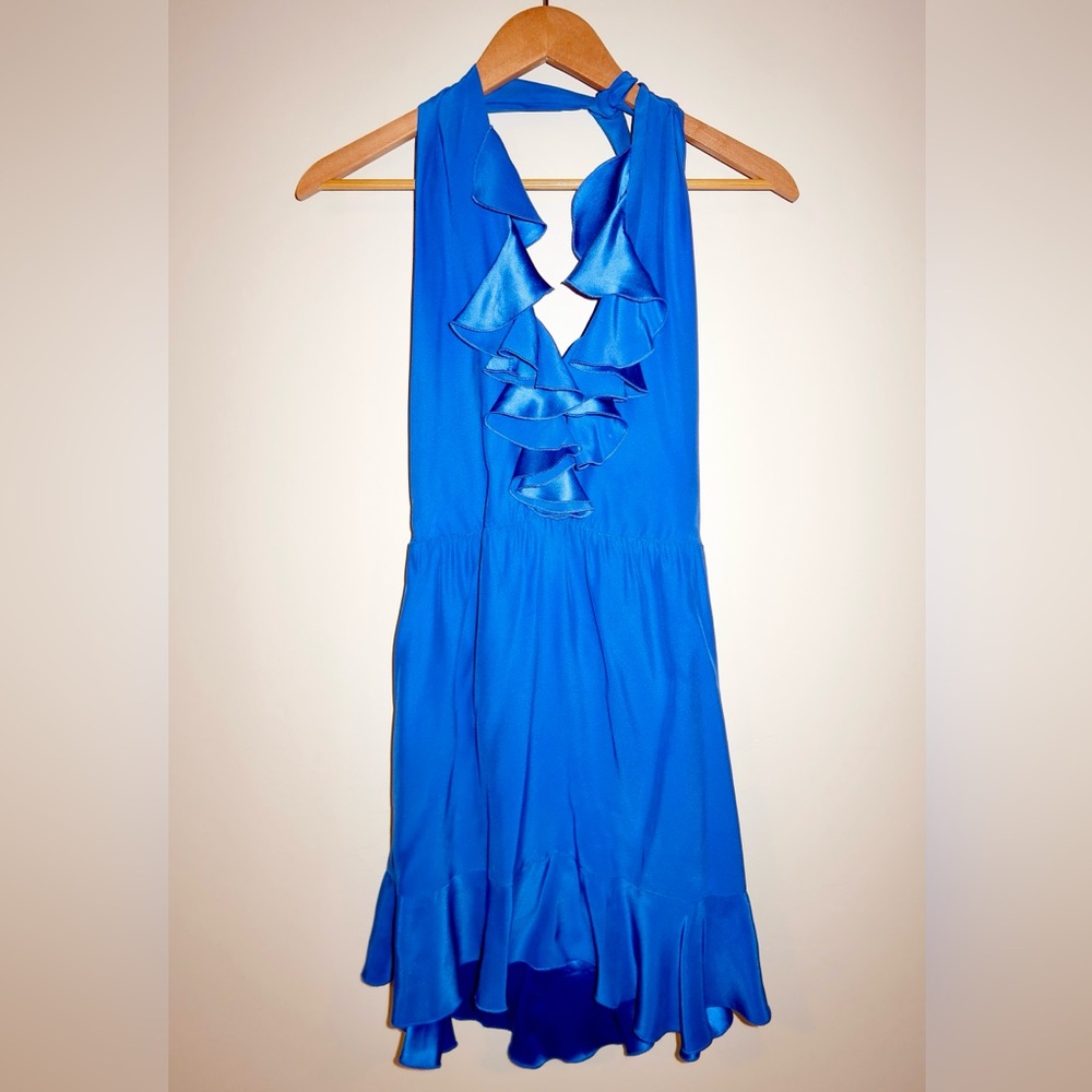 Amanda Uprichard Blue Silk Dress